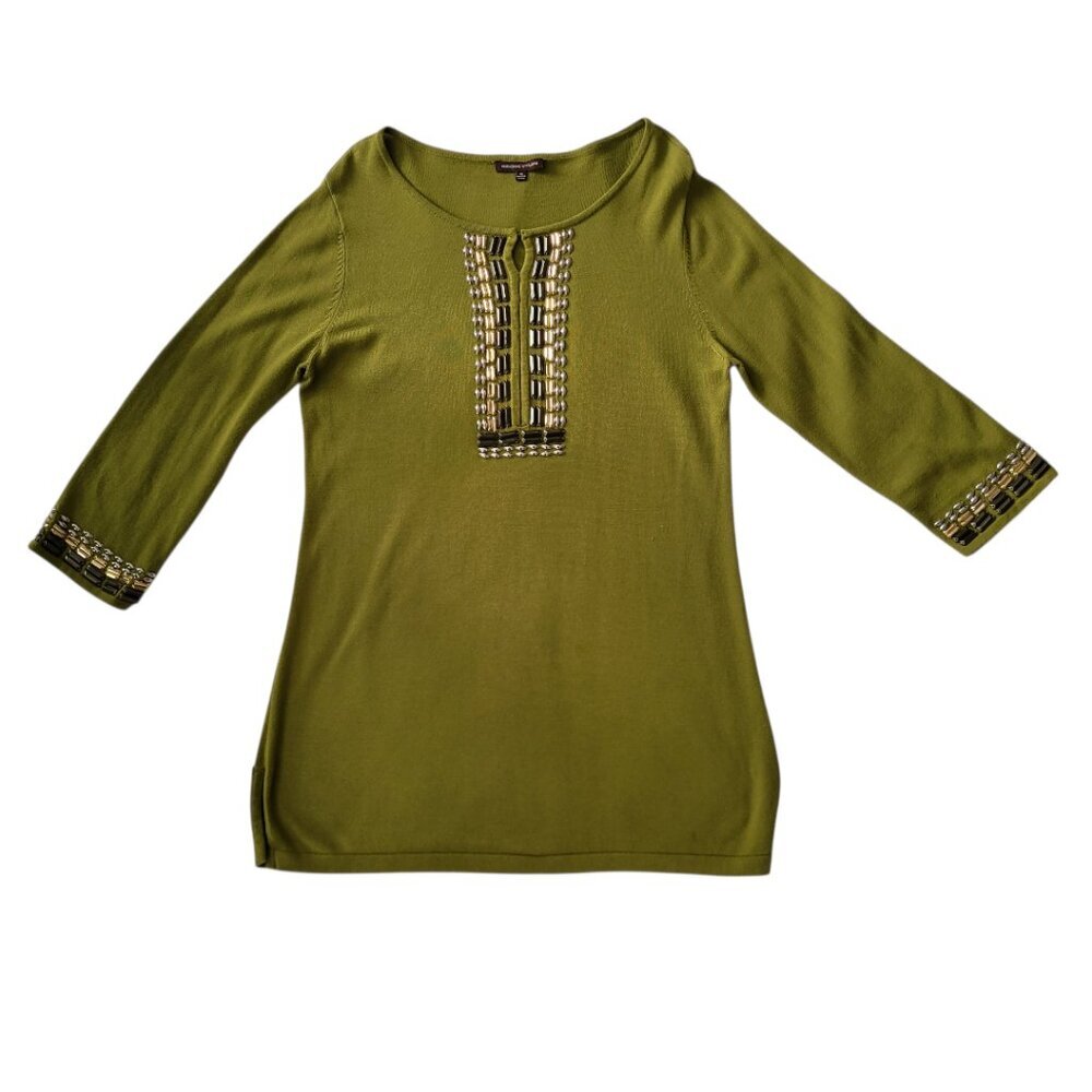 ADRIENNE VITTADINI LONG SLEEVE GREEN TOP XL